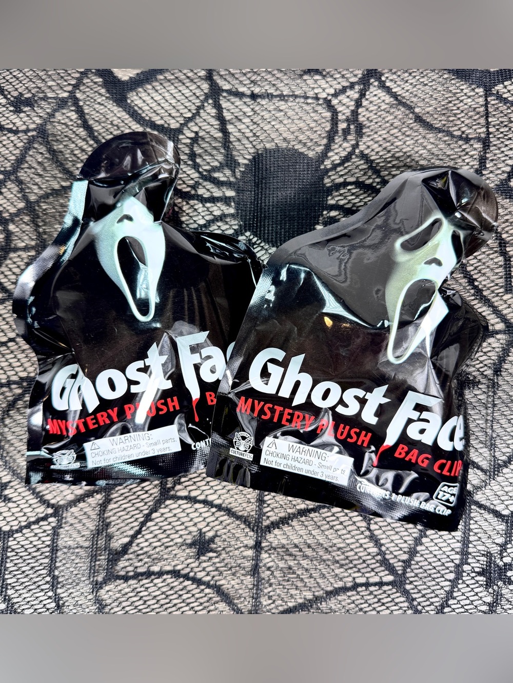 NEW Ghost Face Mystery Plush Bag Clips